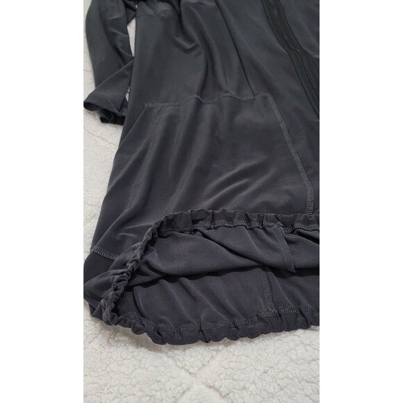 Sun‎ Kim Womens Black Long Sleeve Shirt Dress Half Zip Up Bubble Hem Size XS - Picture 5 of 9